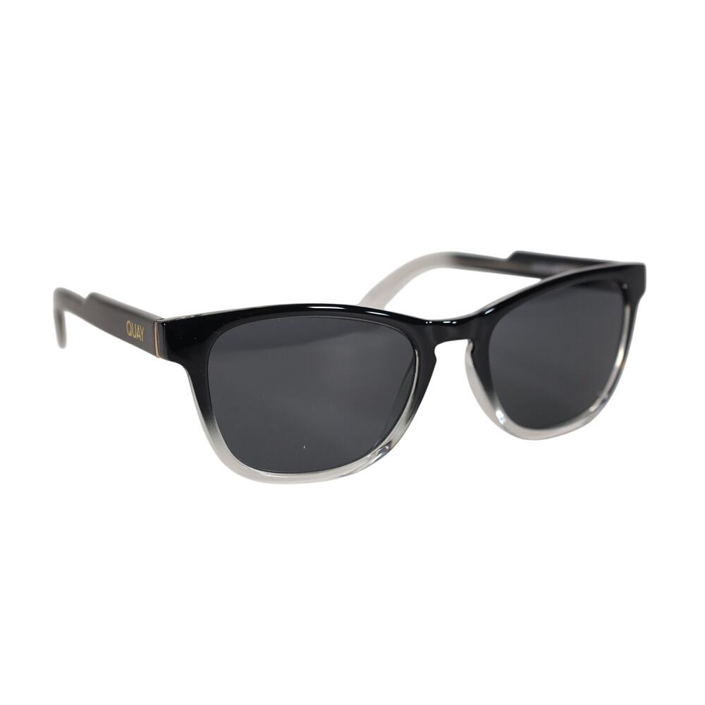 Quay Australia HARDWIRE Rectangle Sunglasses - Black Clear / Smoke - NWT - Picture 5 of 9
